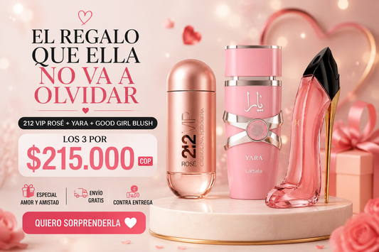 Combo Amor & Amistad 💕 | 3 Fragancias + Perfumero Recargable GRATIS