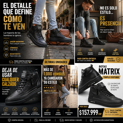 Nuevas Botas Matrix Triple Costura